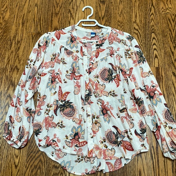 Floral Boho  Peasant Top - Picture 1 of 5